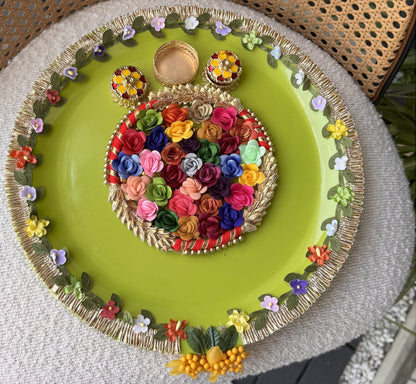 Decorative Plate for Rakhi- Green5