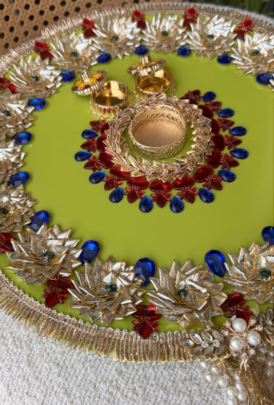 Decorative Plate for Rakhi- Green7