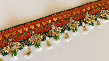 Golden Patti-  Yellow Kundan Half Moon