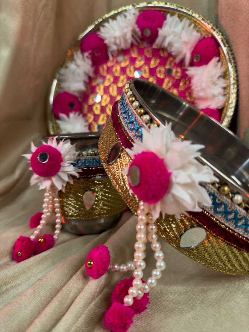 Petal Pink Karva Chauth Set