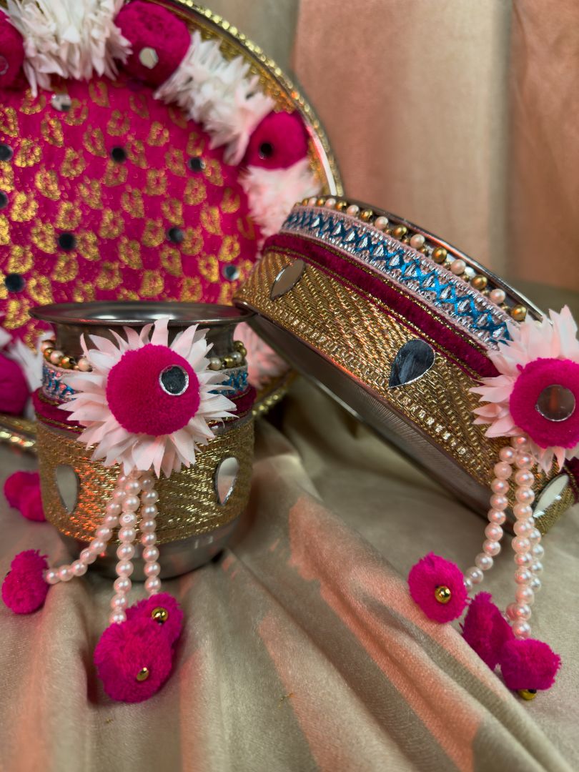 Petal Pink Karva Chauth Set