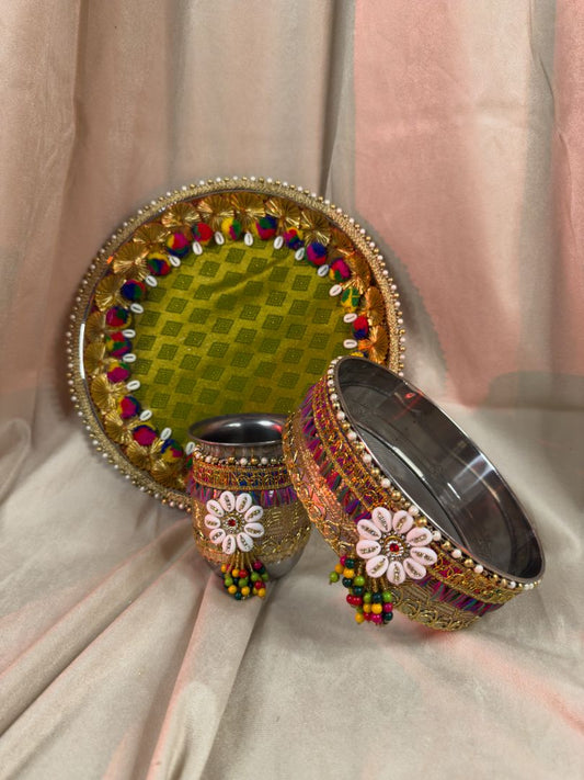 Midnight Olive Karva Chauth Set