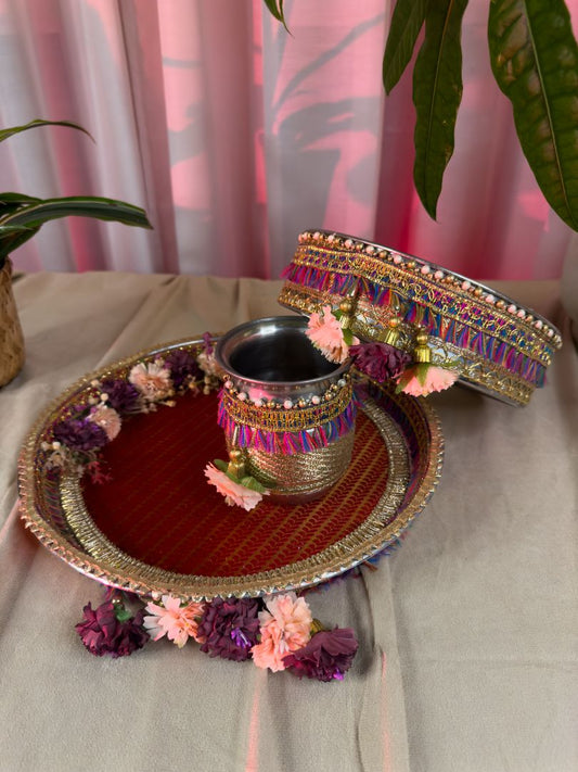 Lavender Love Karva Chauth Set