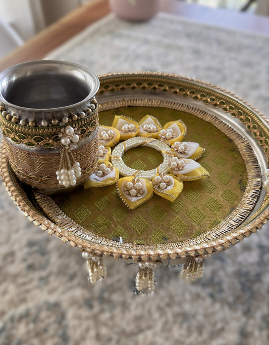 Lemon Mist Karva Chauth Set