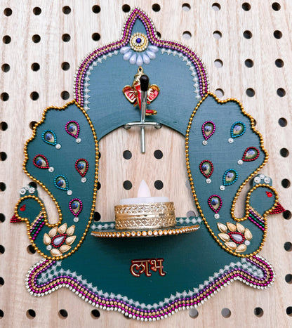 Mayyur- Wall Hanging/Diya Holder