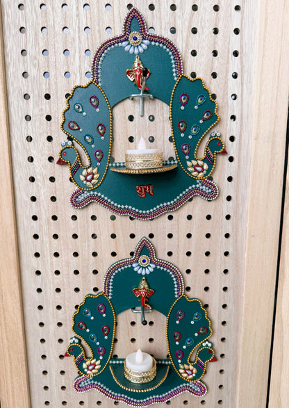 Mayyur- Wall Hanging/Diya Holder