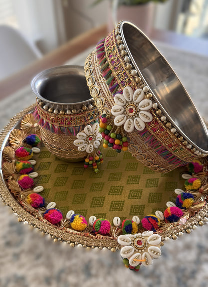 Midnight Olive Karva Chauth Set