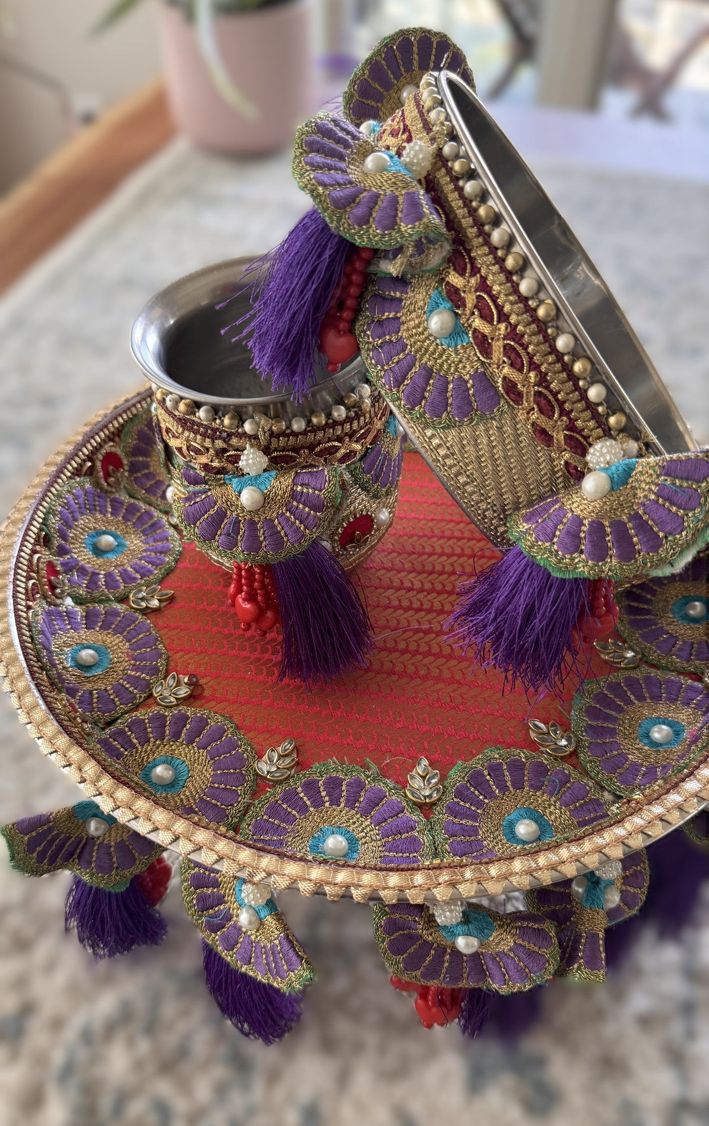 Petal & Tassel Karva Chauth Set