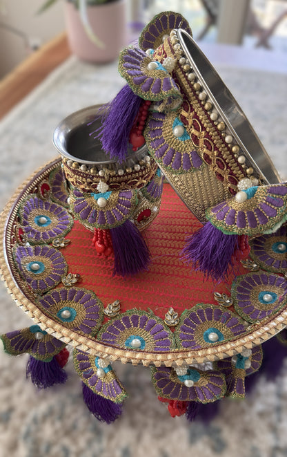 Petal & Tassel Karva Chauth Set