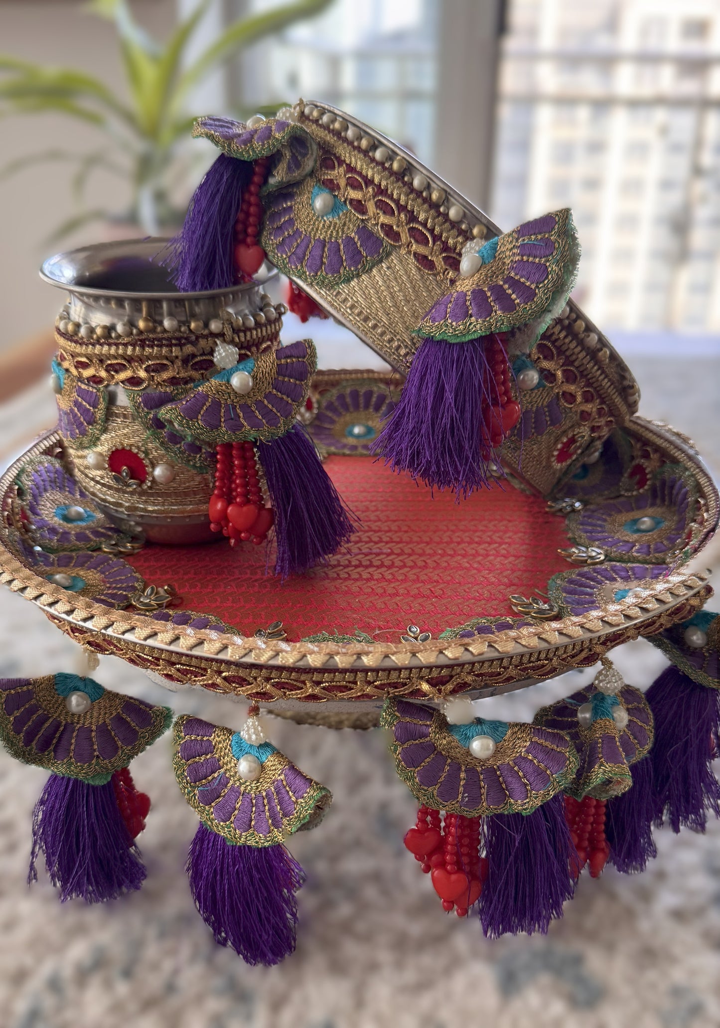 Petal & Tassel Karva Chauth Set