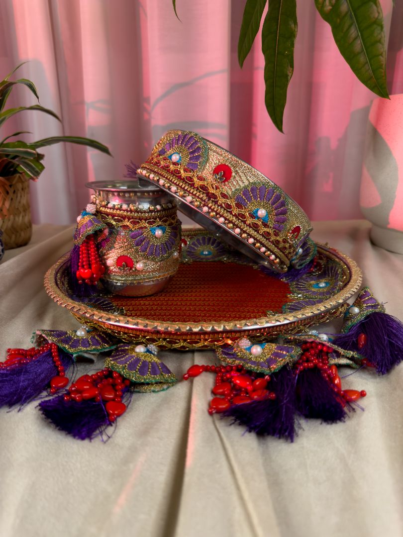 Petal & Tassel Karva Chauth Set