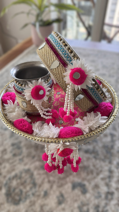 Petal Pink Karva Chauth Set