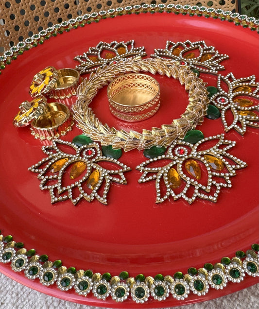 Decorative Plate for Rakhi- Red11