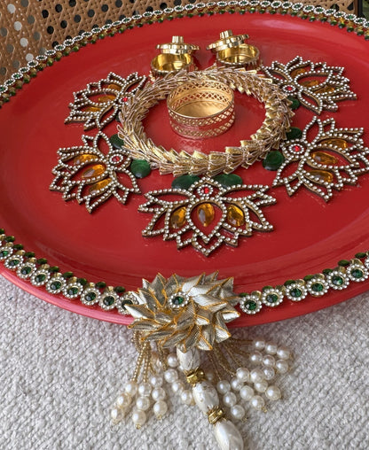 Decorative Plate for Rakhi- Red11