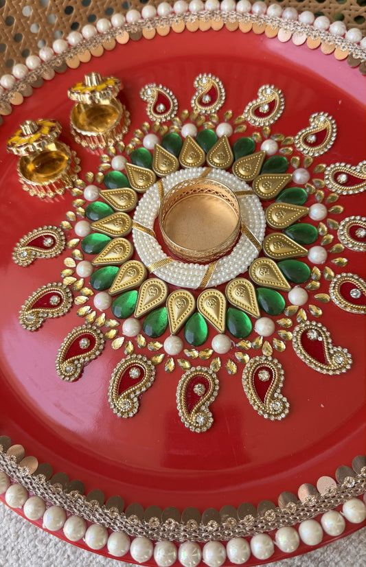Decorative Plate for Rakhi- Red13