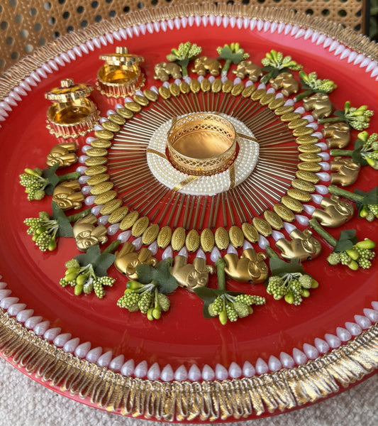 Decorative Plate for Rakhi- Red14