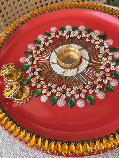 Decorative Plate for Rakhi- Red18