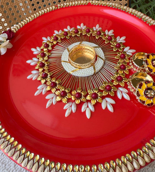 Decorative Plate for Rakhi- Red20