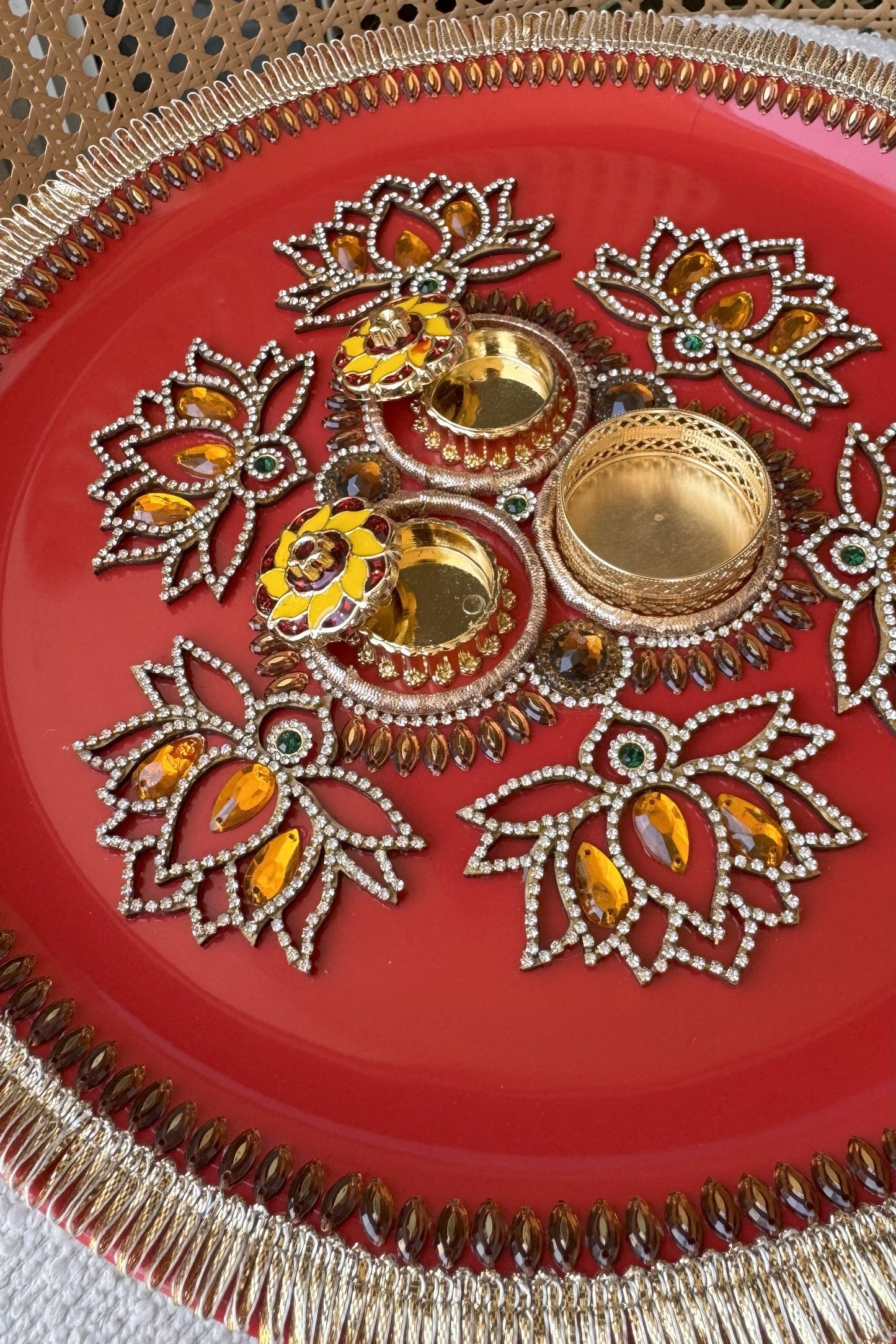 Decorative Plate for Rakhi- Red23