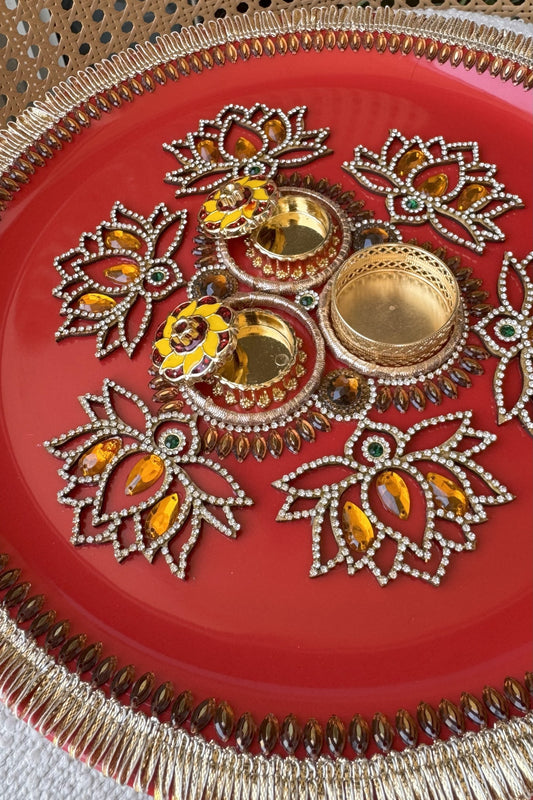 Decorative Plate for Rakhi- Red23