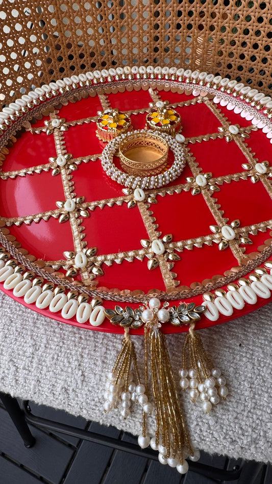 Decorative Plate for Rakhi- Red25