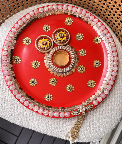 Decorative Plate for Rakhi- Red26
