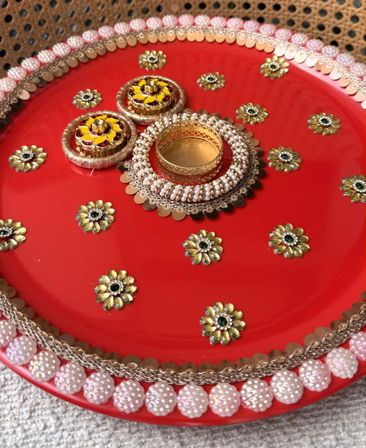 Decorative Plate for Rakhi- Red26