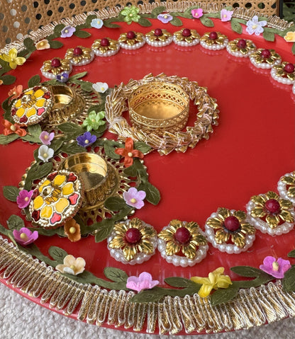 Decorative Plate for Rakhi- Red8