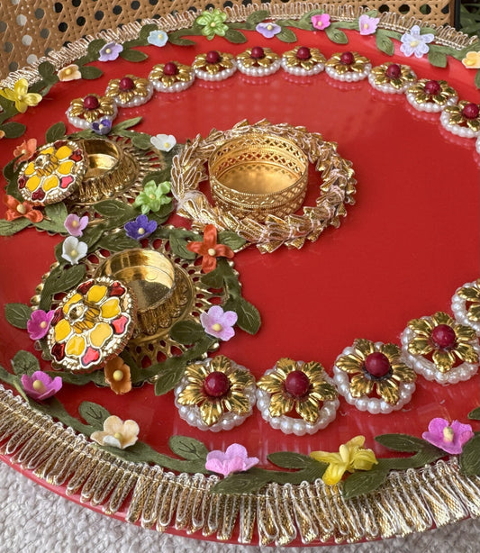 Decorative Plate for Rakhi- Red8