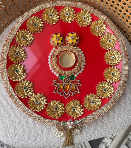 Decorative Plate for Rakhi- Red9