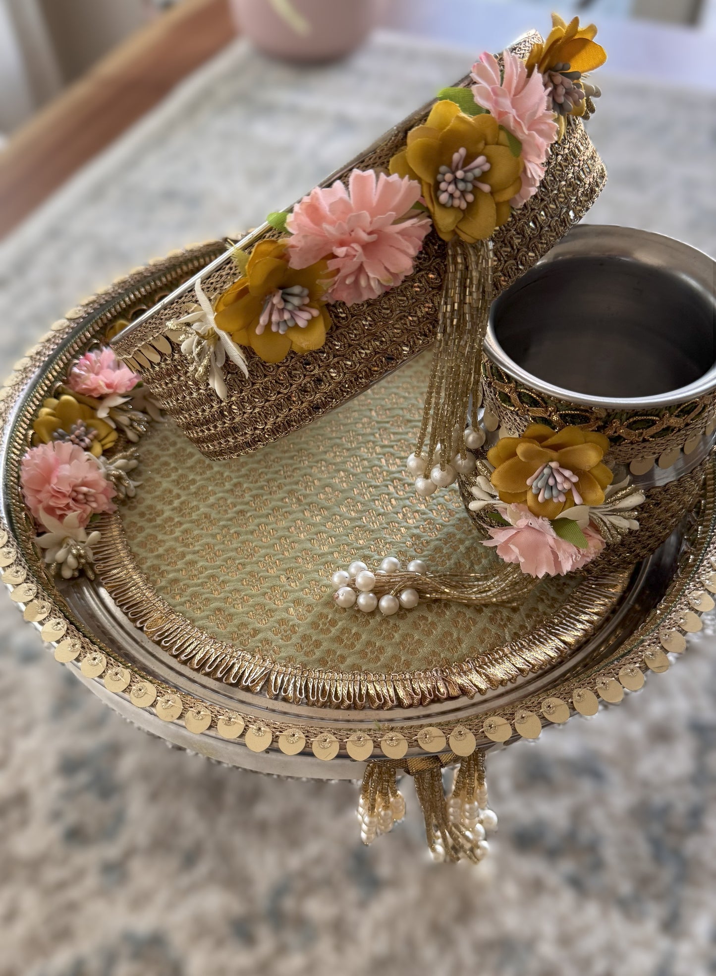 Sage Green Karva Chauth Set