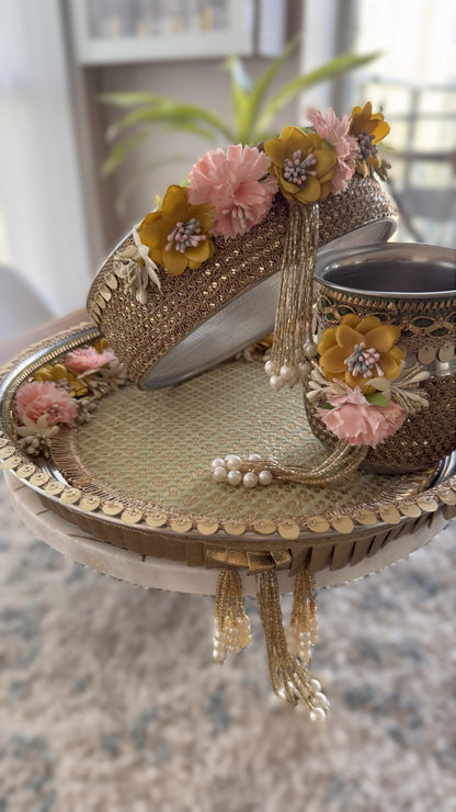 Sage Green Karva Chauth Set