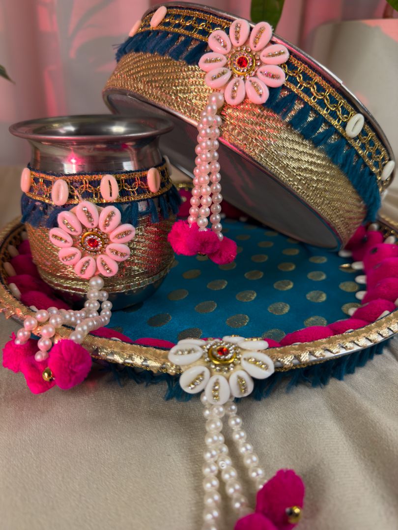 Twilight Blossom Karva Chauth Set